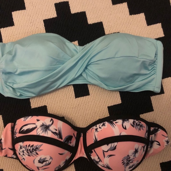 black strapless bikini tops